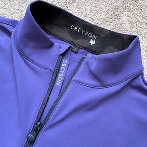 Mens Greyson Tate Mock Neck Quarter Zip Pullover Size Medium Like NEW